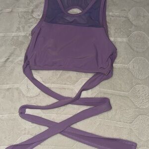 Five dancewear Purple Women's Mesh Crop Top